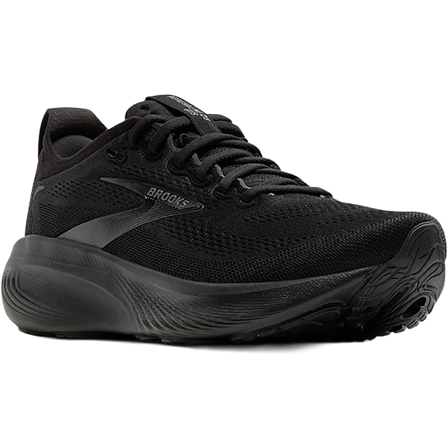 Mens Brooks Brooks Adrenaline GTS 25 Men's Athletic Shoes Black/Black/Ebony (Stability Support) Black/Black/Ebony