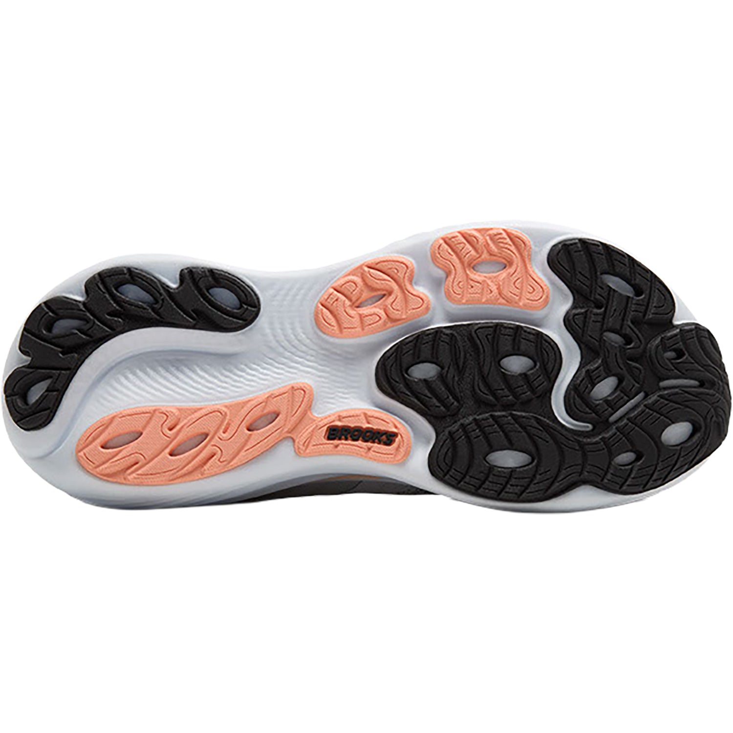 Womens Brooks Brooks Adrenaline GTS 25 (Stability Support) Women's Athletic Shoes Grey/Blackened Pearl/Coral Grey/Blackened Pearl/Coral