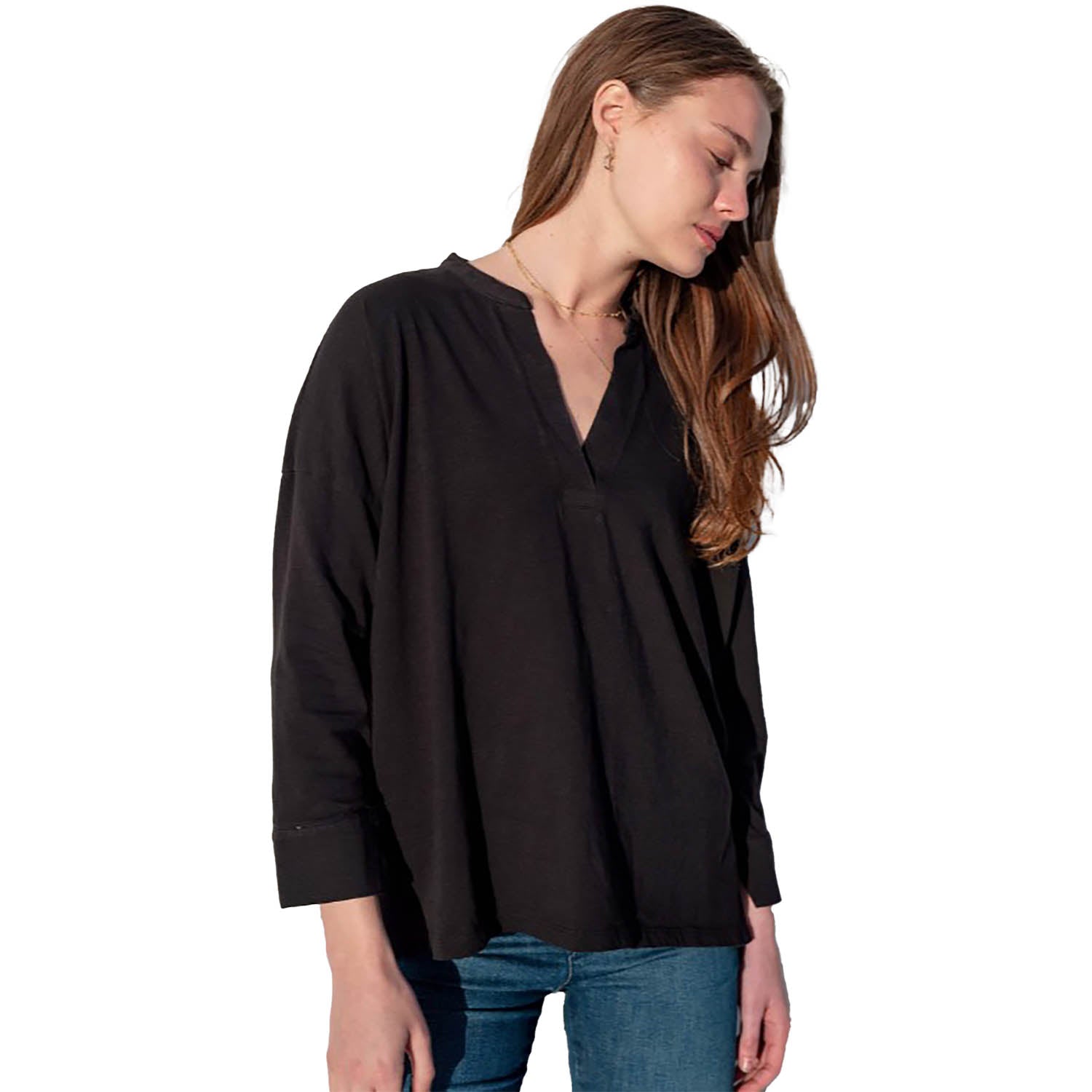 Womens Mersea Mersea Amelia Cuff Long Sleeve Tee Women's Black Black