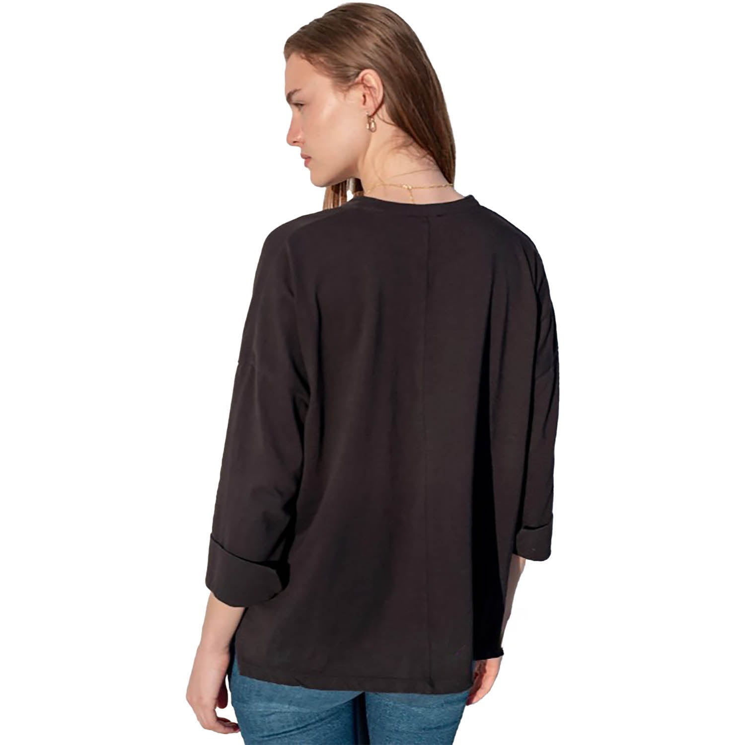 Womens Mersea Mersea Amelia Cuff Long Sleeve Tee Women's Black Black