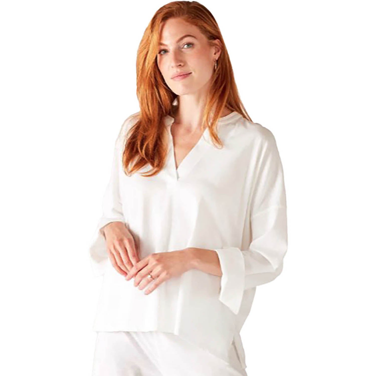 Womens Mersea Mersea Amelia Cuff Long Sleeve Tee Women's Long Sleeve Top White White