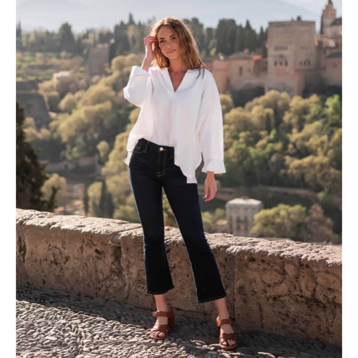 Womens Mersea Mersea Amelia Cuff Long Sleeve Tee Women's Long Sleeve Top White White