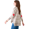 Womens Mersea Mersea Amour Sweater Women's Long Sleeve Top Driftwood Stripe Heart Driftwood Stripe Heart