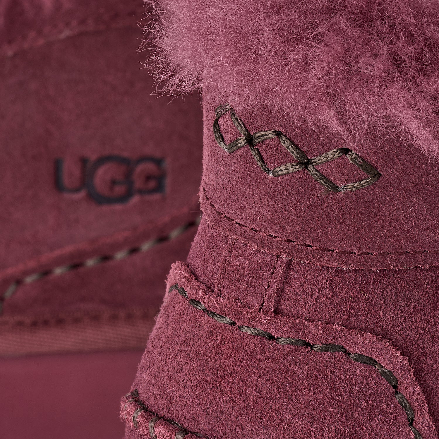 Womens Ugg UGG Ansley Parc Women's Slippers Burnt Magenta Burnt Magenta