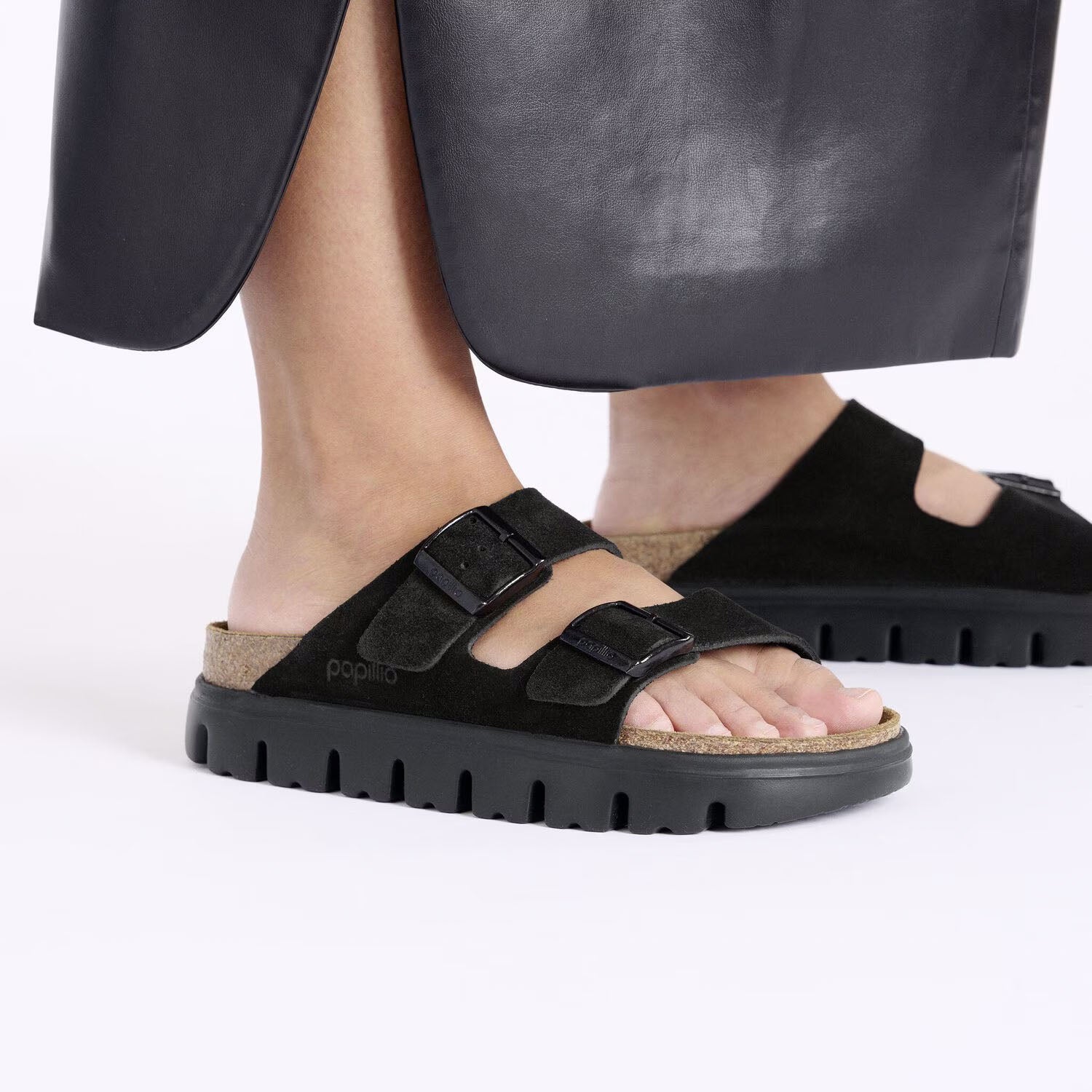 Womens Birkenstock Birkenstock Arizona Chunky Women's Sandals Black Suede Black Suede