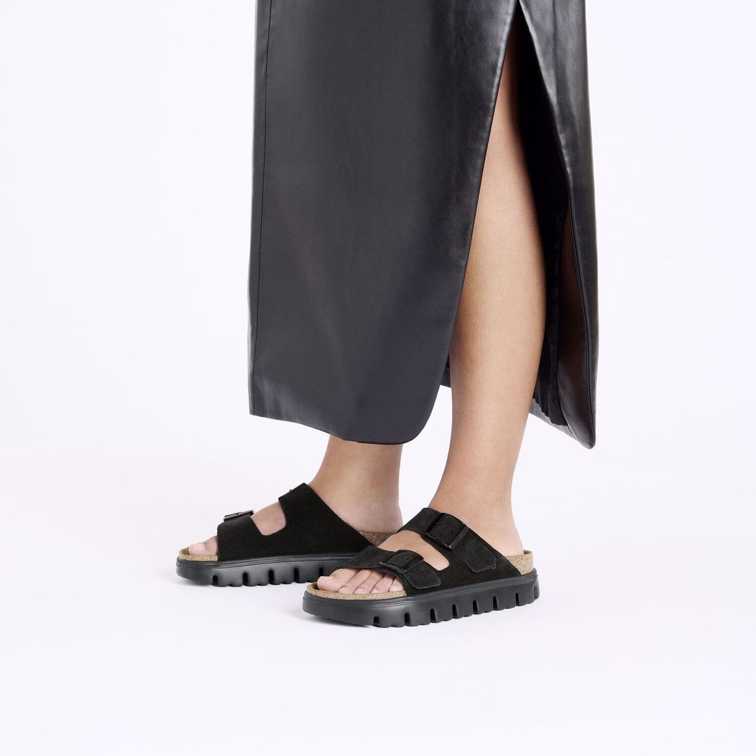 Womens Birkenstock Birkenstock Arizona Chunky Women's Sandals Black Suede Black Suede