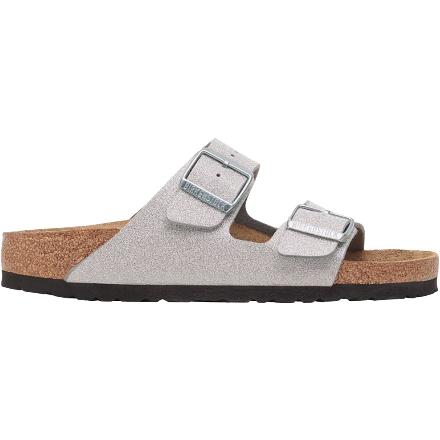 Womens Birkenstock Women's Birkenstock Arizona Shiny Glitter Silver Shiny Glitter Silver