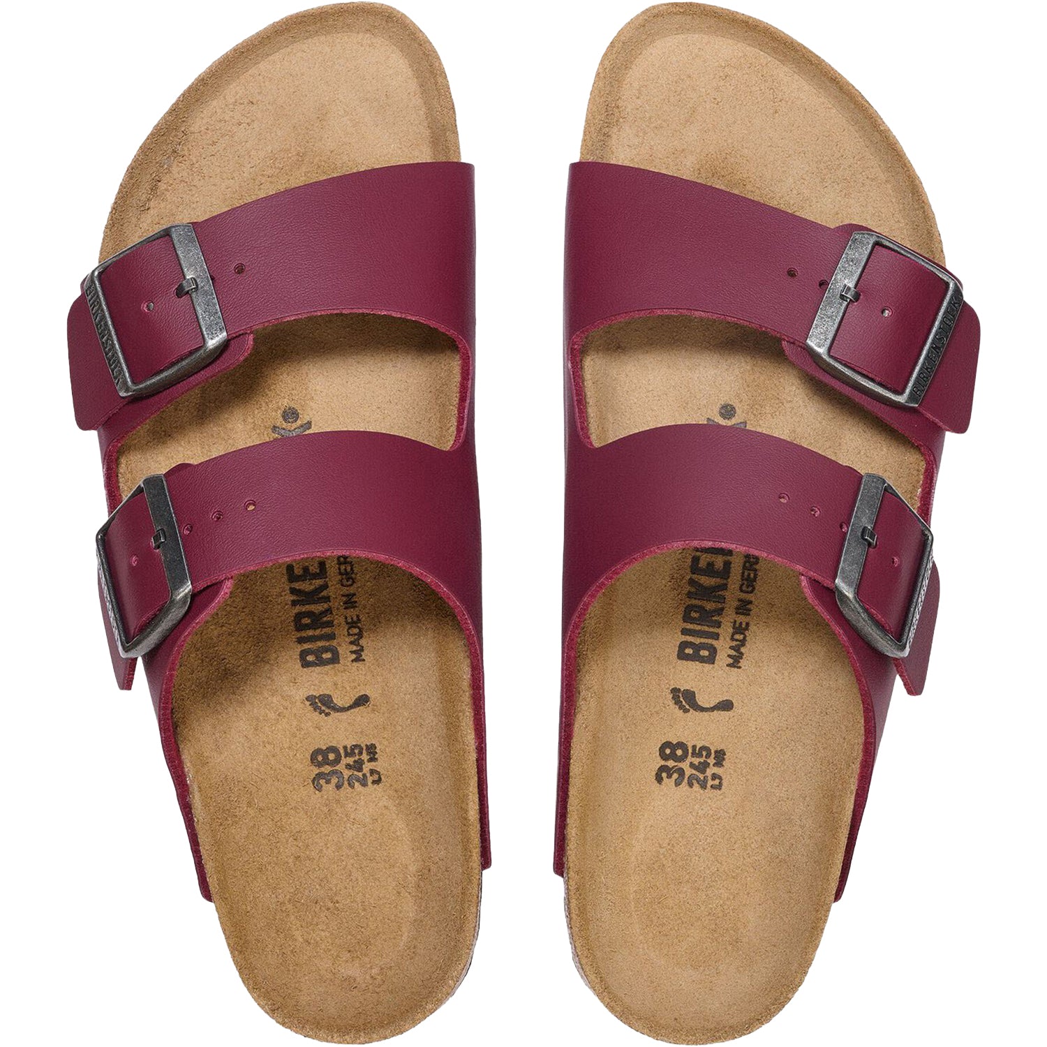Womens Birkenstock Women's Birkenstock Arizona Zinfandel Birko-Flor Zinfandel