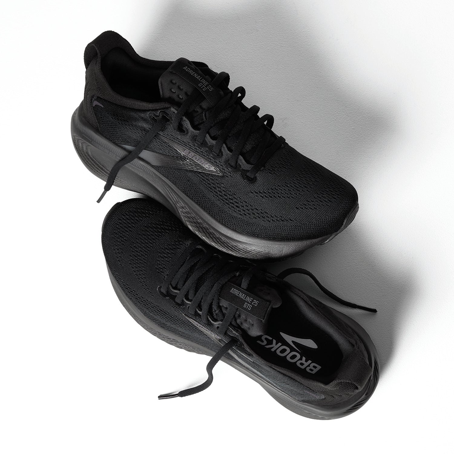 Womens Brooks Brooks Adrenaline GTS 25 (Stability Support) Women's Athletic Shoes Black/Black/Ebony Black/Black/Ebony