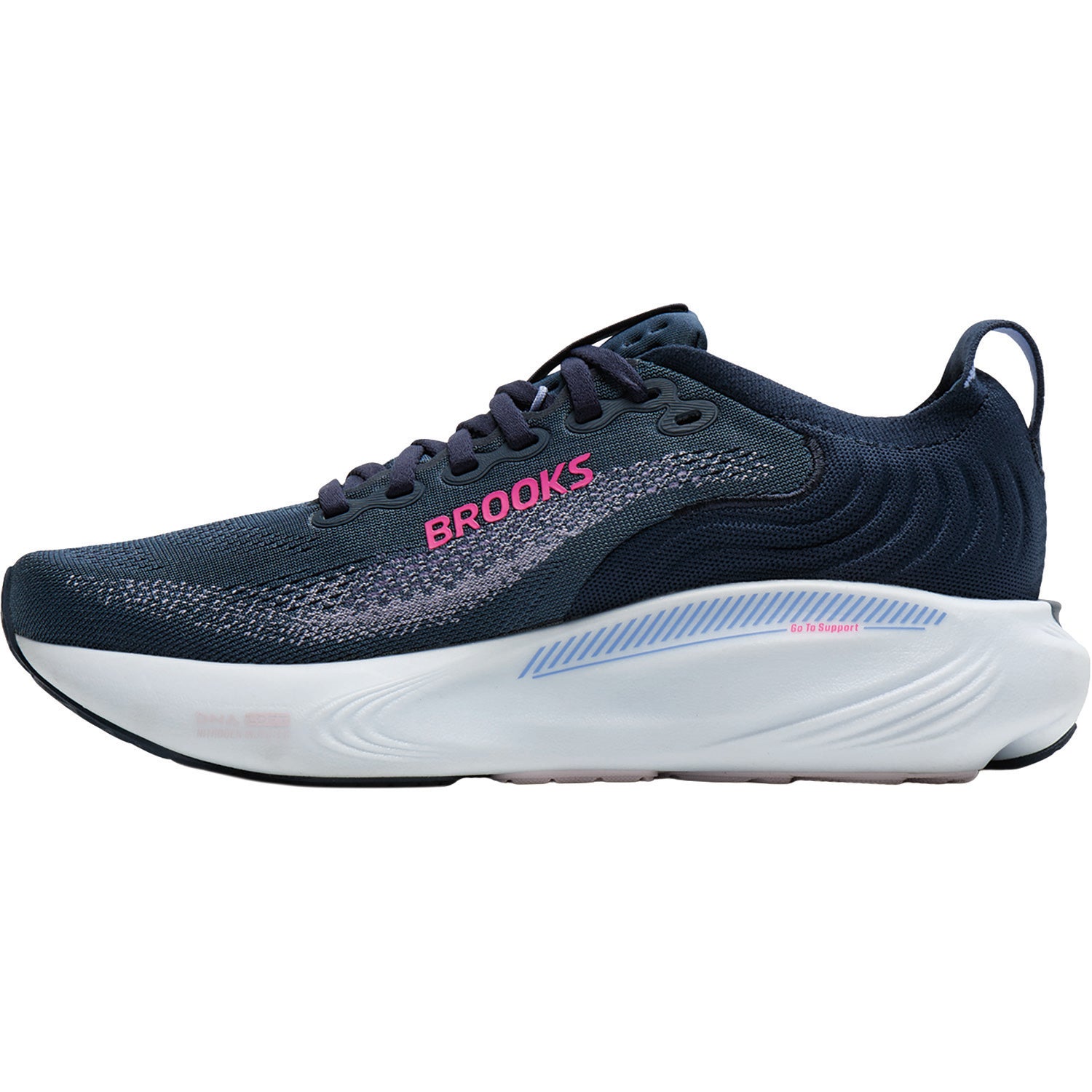 Womens Brooks Brooks Adrenaline GTS 25 Stability (Stability Support) Women's Athletic Shoes Spellbound/Blazing Bell/Pink Spellbound/Blazing Bell/Pink