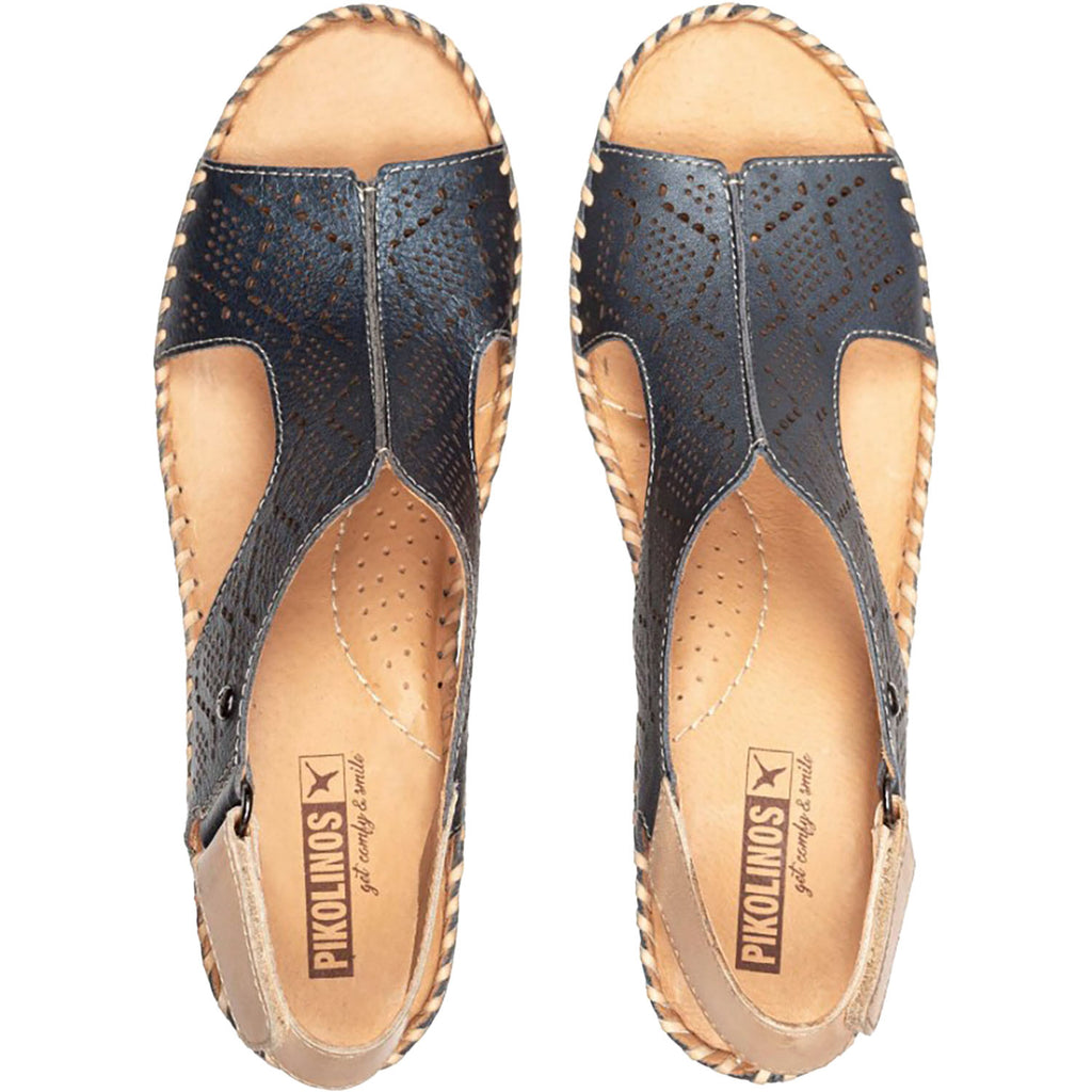 Womens Pikolinos Women's Pikolinos Aguadulce W3Z-1775CPC1 Blue Leather Blue Leather