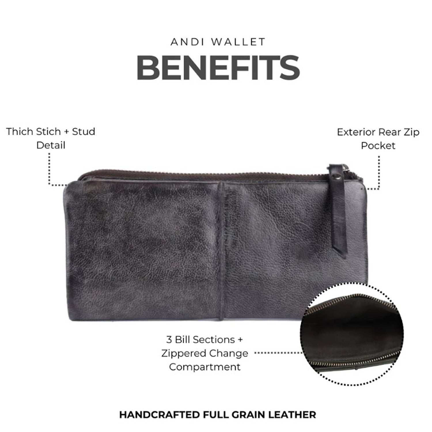 Womens Latico Latico Andi Wallet Wallet Denim Denim