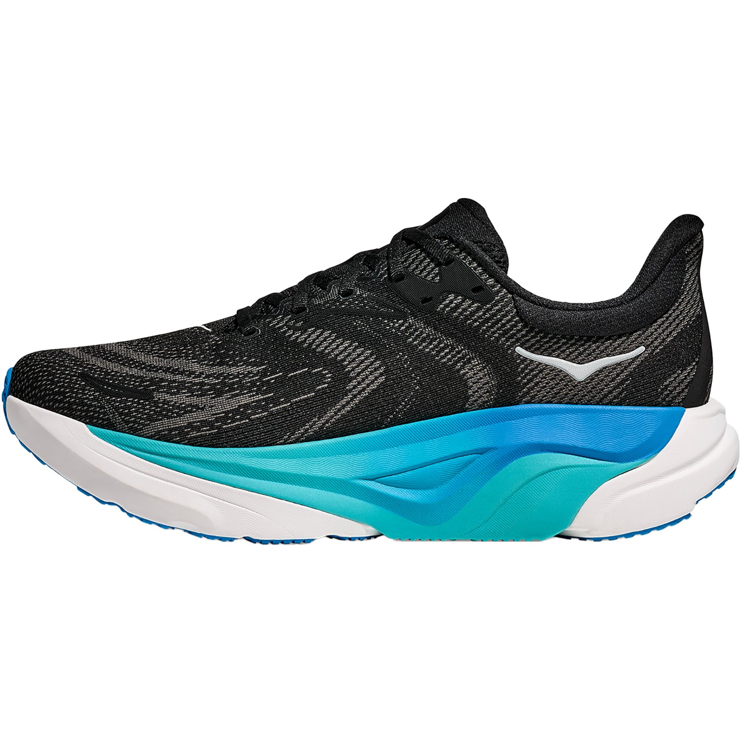 Mens Hoka one one Men's Hoka Arahi 8 Men Black/Skyward Blue Black/Skyward Blue