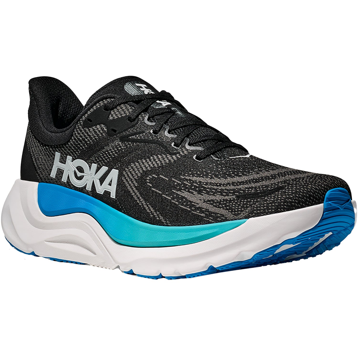Mens Hoka one one Men's Hoka Arahi 8 Men Black/Skyward Blue Black/Skyward Blue