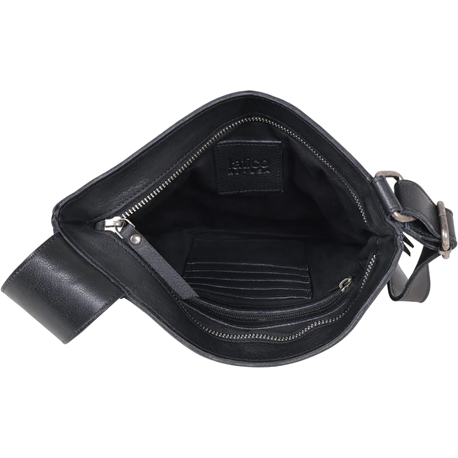 Womens Latico Latico Arden Crossbody Handbag Black Leather Black Leather