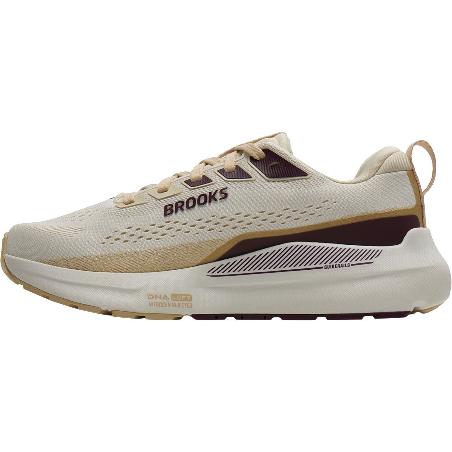Womens Brooks Brooks Ariel GTS 26 (Stability Support) Women's Athletic Shoes Coconut/Sand/Potent Purple Coconut/Sand/Potent Purple