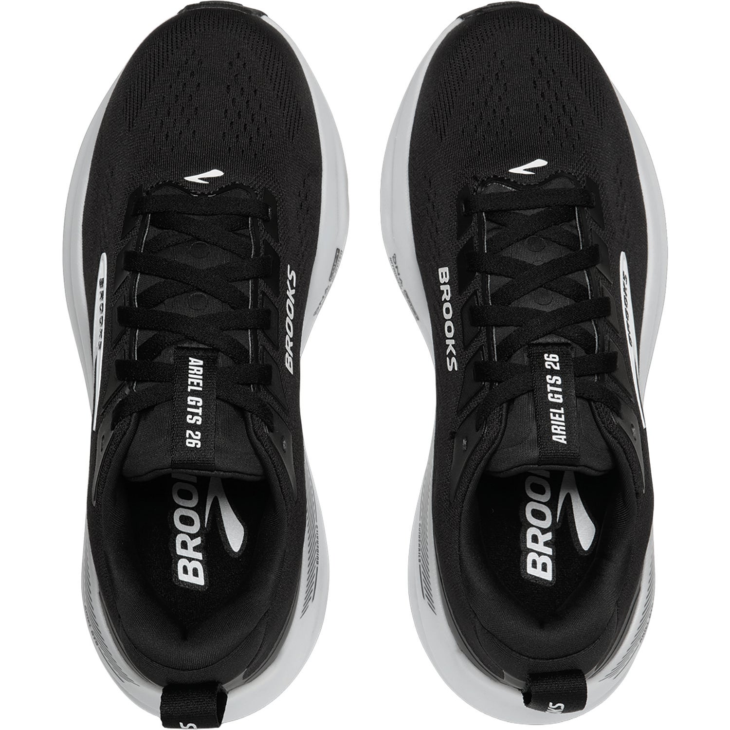 Womens Brooks Brooks Ariel GTS 26 (Stability Support) Women's Athletic Shoes Black/Grey/White Black/Grey/White