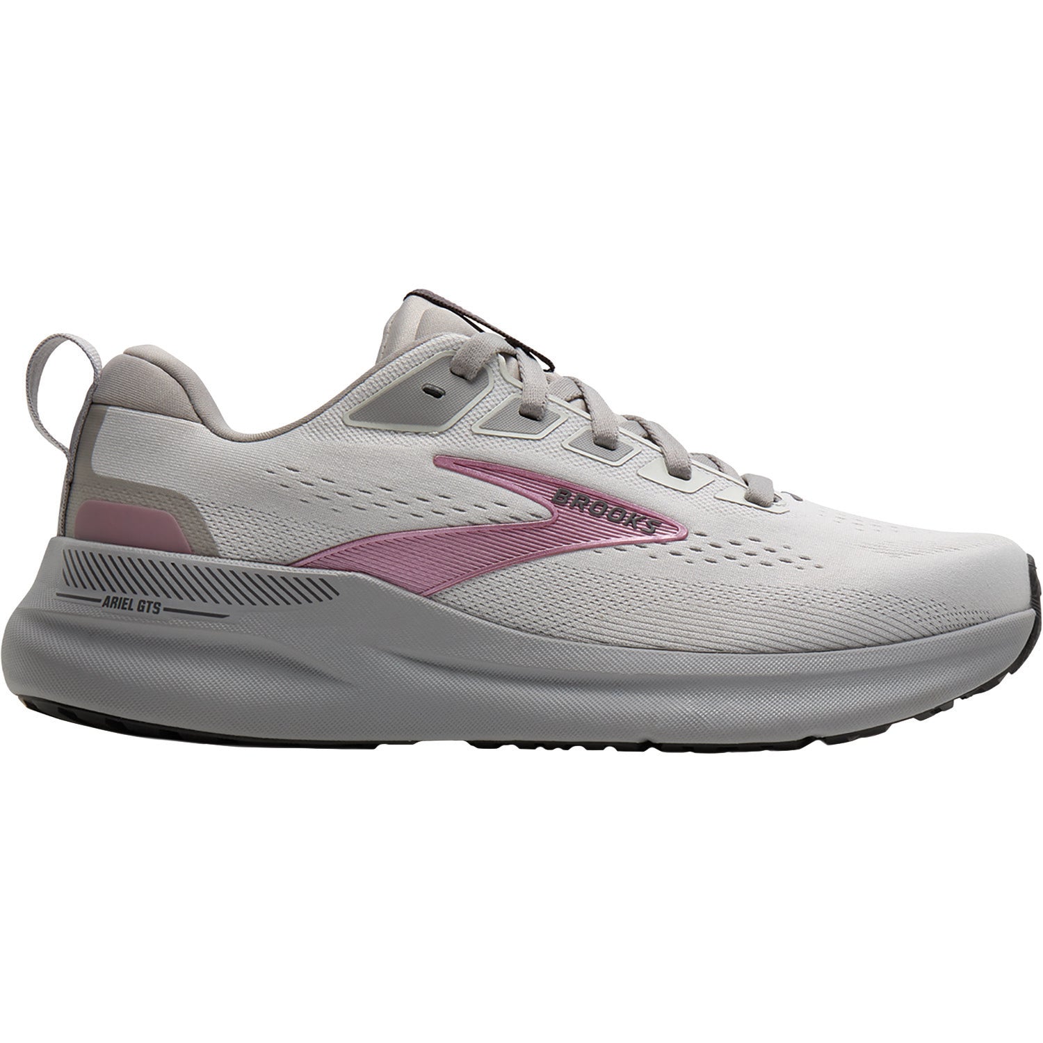 Womens Brooks Brooks Ariel GTS 26 (Stability Support) Women's Athletic Shoes Oyster Mushroom/Alloy/Pink Oyster Mushroom/Alloy/Pink