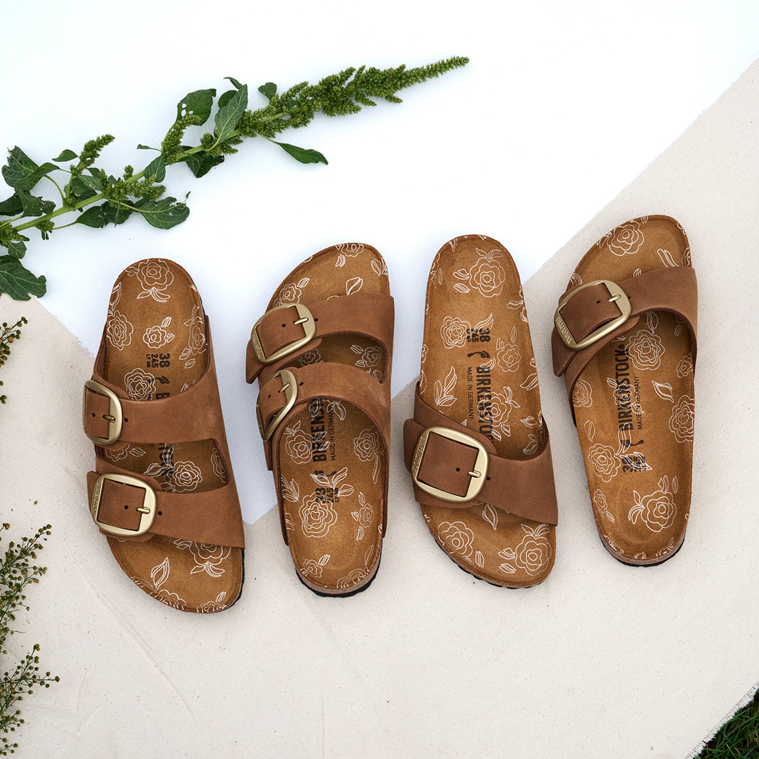 Womens Birkenstock Birkenstock Arizona Big Buckle Women's Sandals Mink Nubuck Mink Nubuck