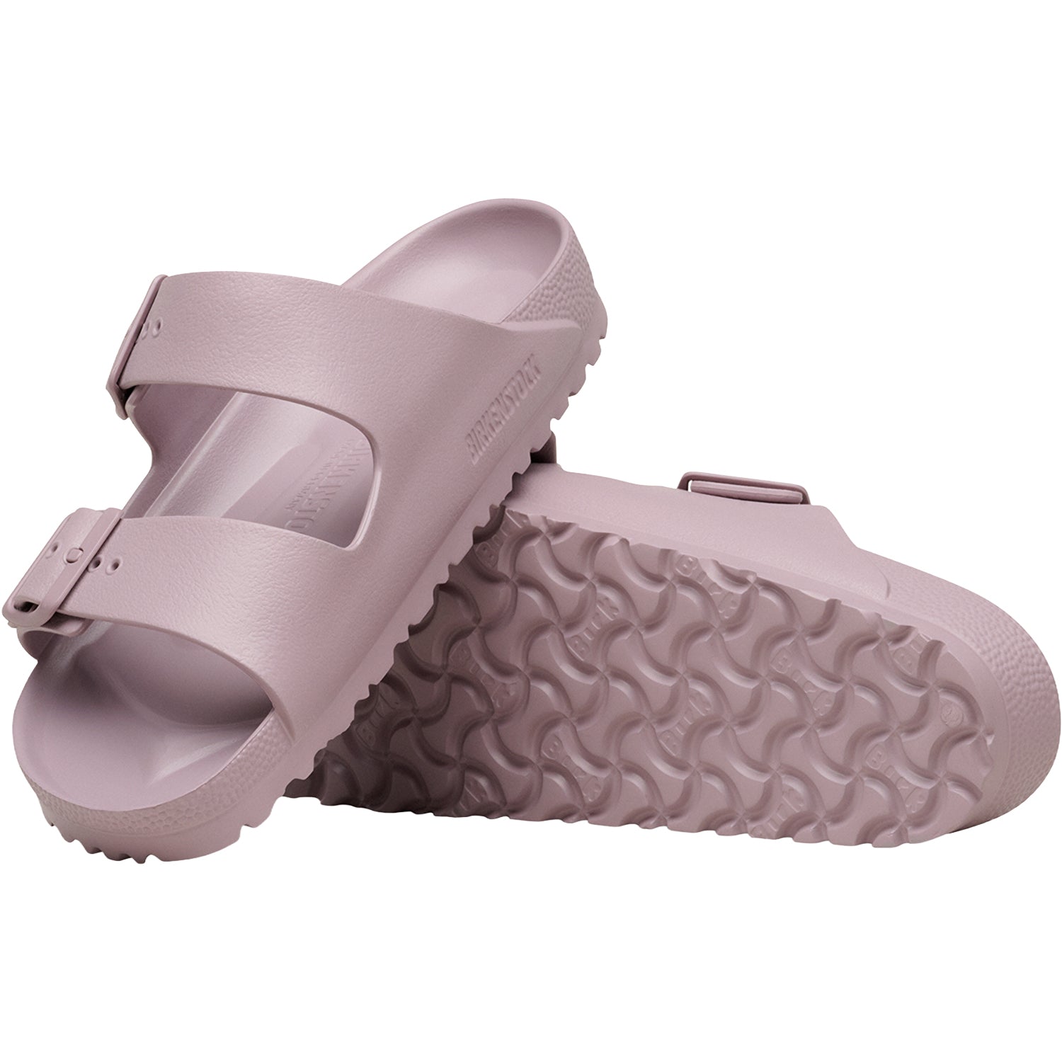 Womens Birkenstock Birkenstock Arizona EVA Women's Recovery Sandals Faded Purple Faded Purple