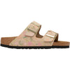 Womens Birkenstock Birkenstock Arizona Flowers Women's Sandals Sandcastle Suede Sandcastle Suede