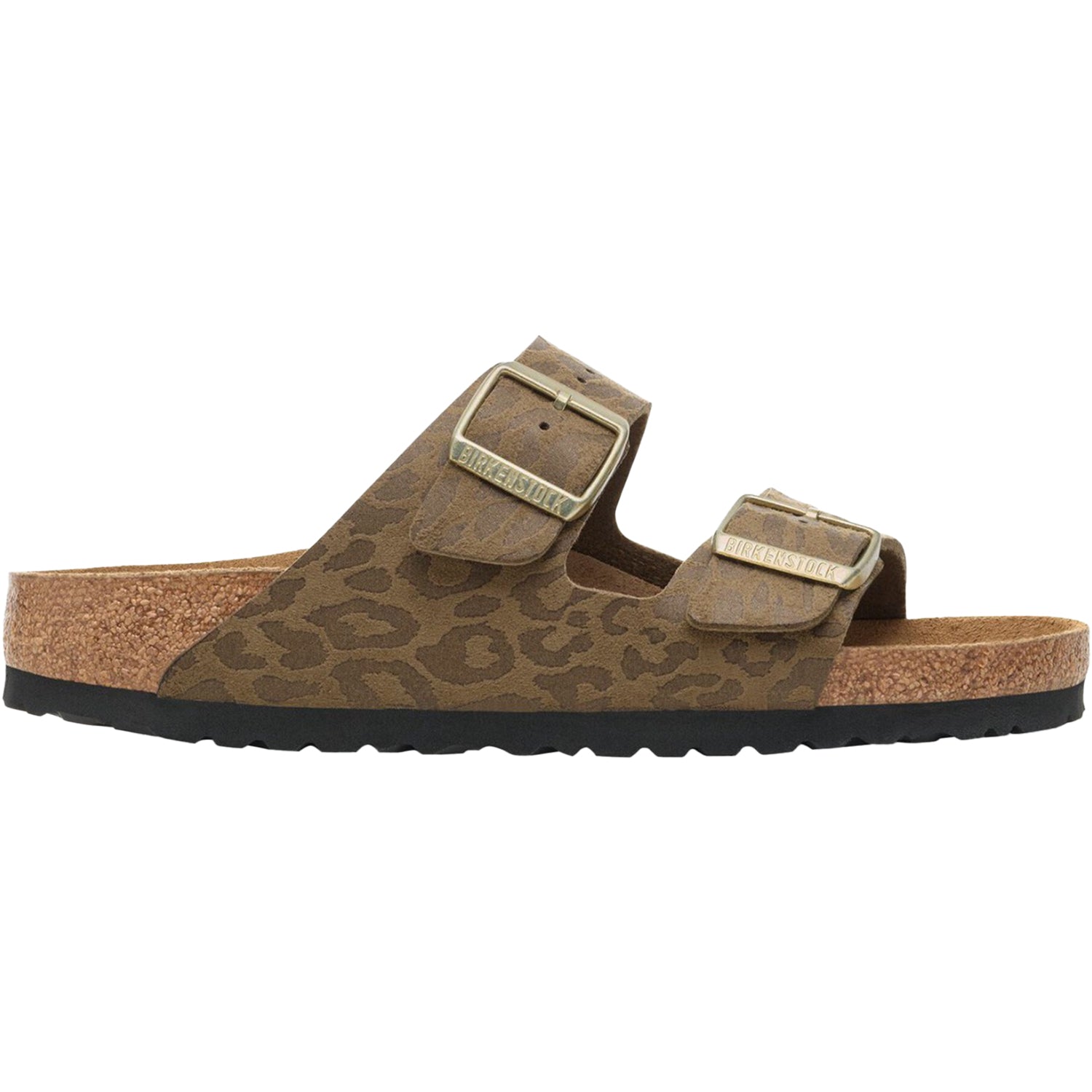 Womens Birkenstock Women's Birkenstock Arizona Leo Khaki Birko-Flor Leo Khaki Birko-Flor