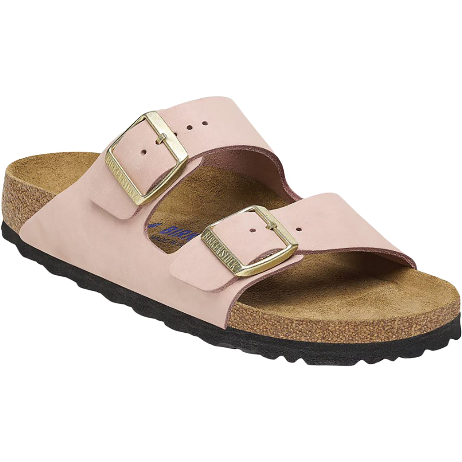 Womens Birkenstock Birkenstock Arizona Soft Footbed Unisex Sandals Soft Pink Nubuck Soft Pink Nubuck