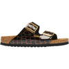 Womens Birkenstock Birkenstock Arizona Women's Sandals Embossed Animal Black Leather Embossed Animal Black Leather