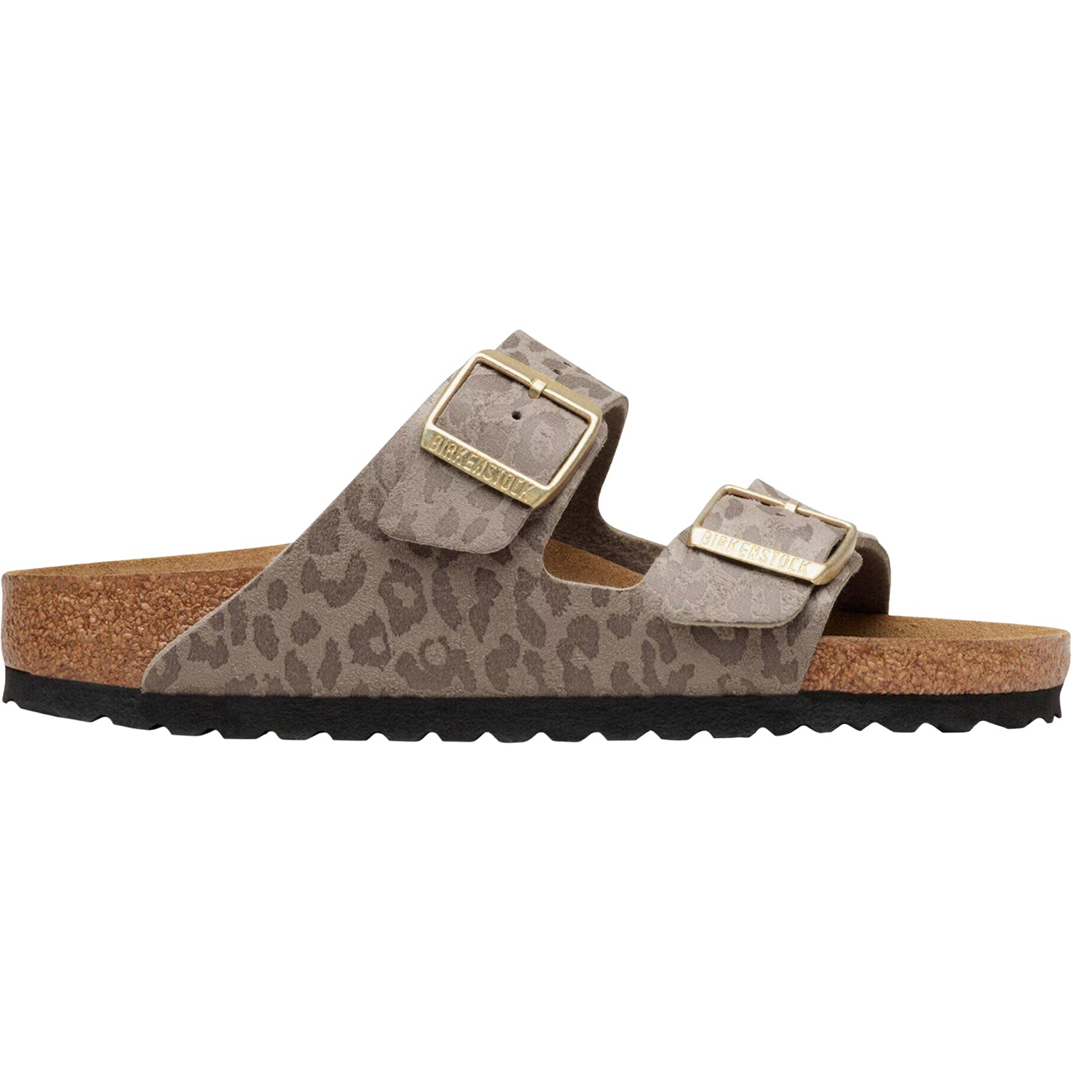 Womens Birkenstock Birkenstock Arizona Birko-Flor Women's Sandals Leo Gray/Taupe Leo Gray/Taupe
