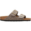 Womens Birkenstock Birkenstock Arizona Birko-Flor Women's Sandals Leo Gray/Taupe Leo Gray/Taupe