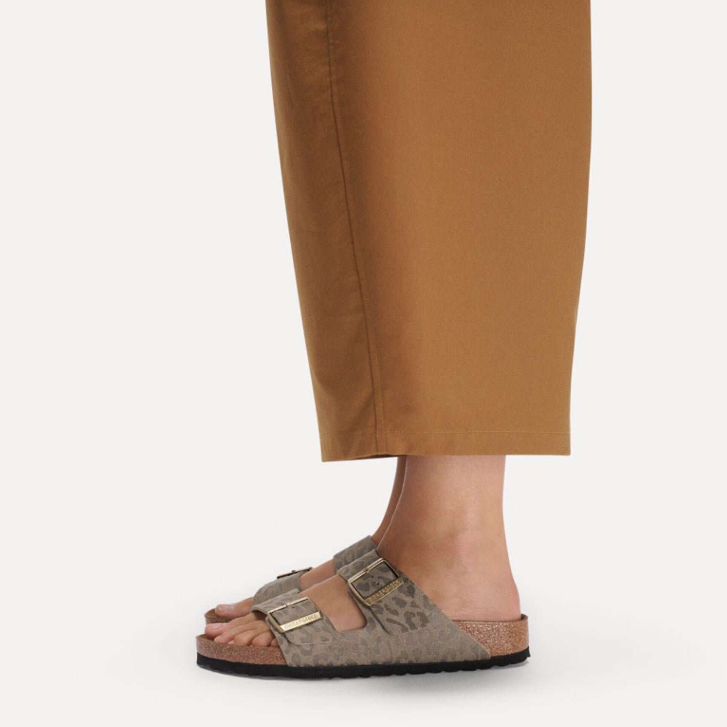 Womens Birkenstock Birkenstock Arizona Birko-Flor Women's Sandals Leo Gray/Taupe Leo Gray/Taupe