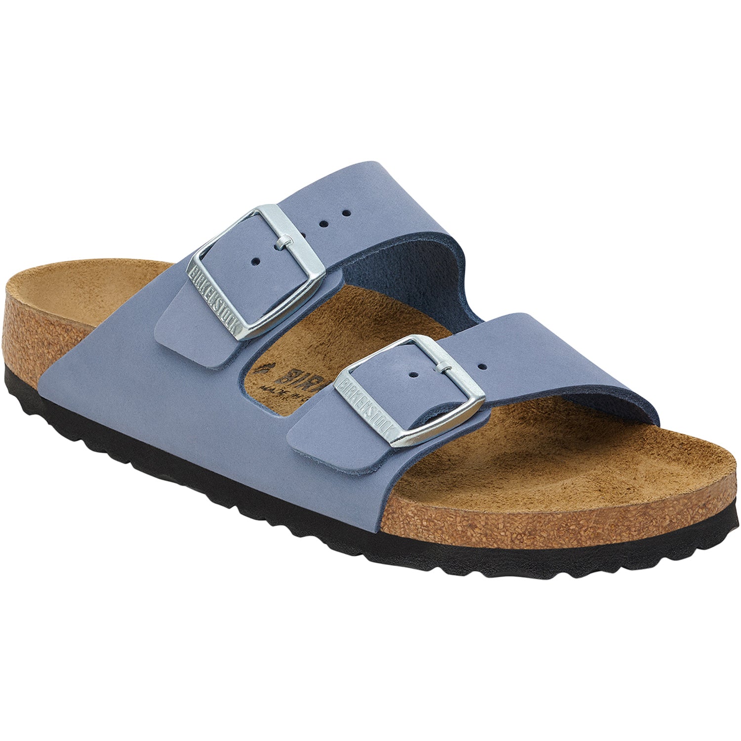 Womens Birkenstock Women's Birkenstock Arizona Stone Blue Nubuck Stone Blue Nubuck