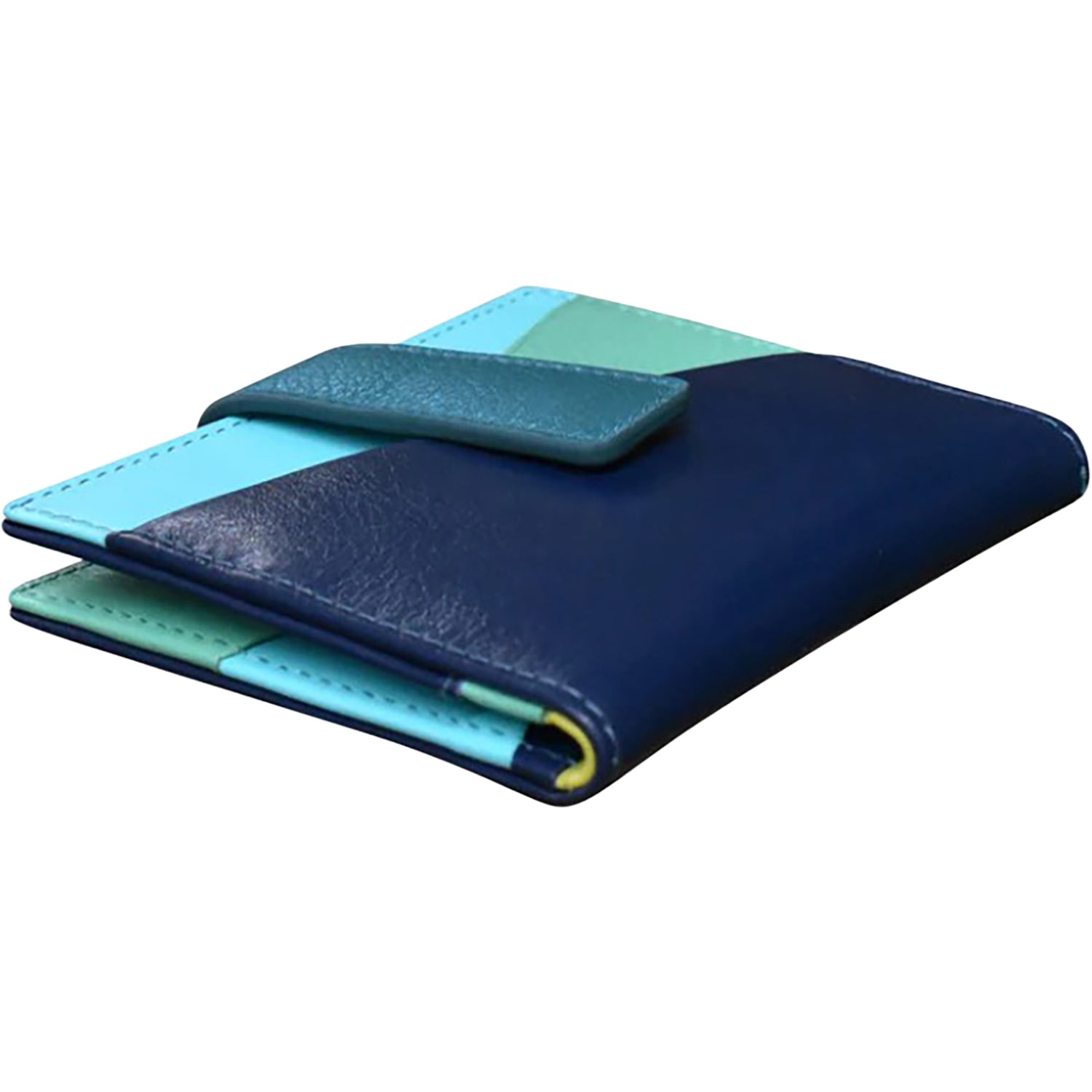 Womens Ili new york ili New York Mini Asymmetric Card Wallet with Tab Serenity Multi Serenity Multi