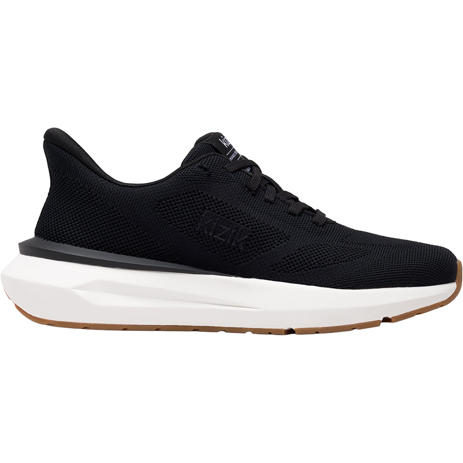 Womens Kizik Kizik Athens 2 Knit Women's Athletic Shoes Black/Bright White Black/Bright White