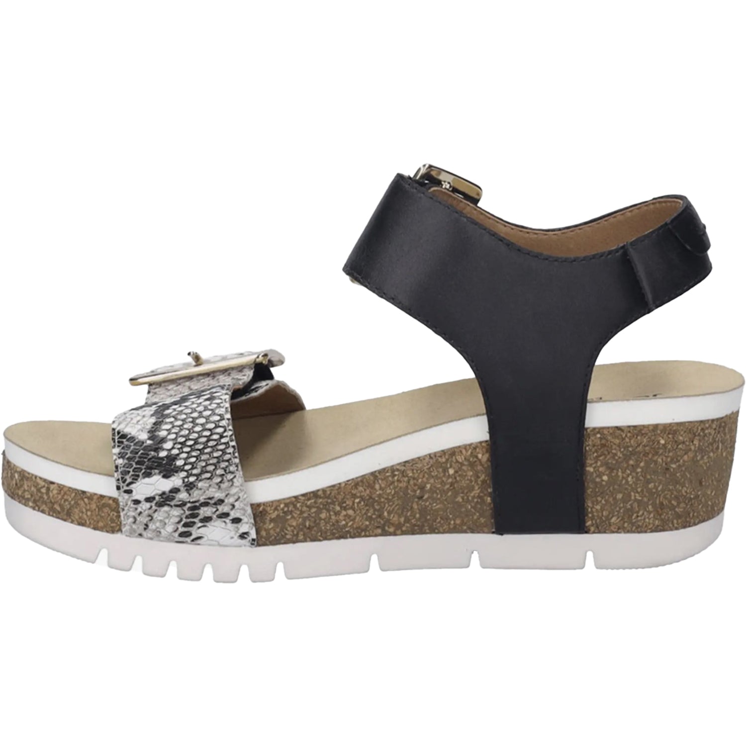 Womens Josef seibel Josef Seibel Quinn 02 Women's Wedges Black Snake Black Snake