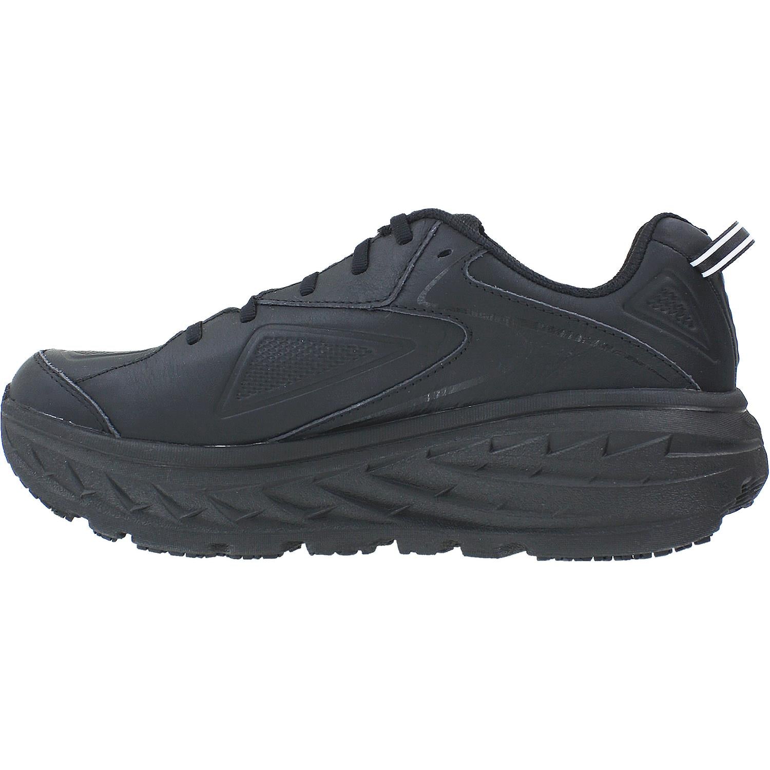 Mens Hoka one one Hoka Bondi Men's Walking Shoes Black Leather Black Leather