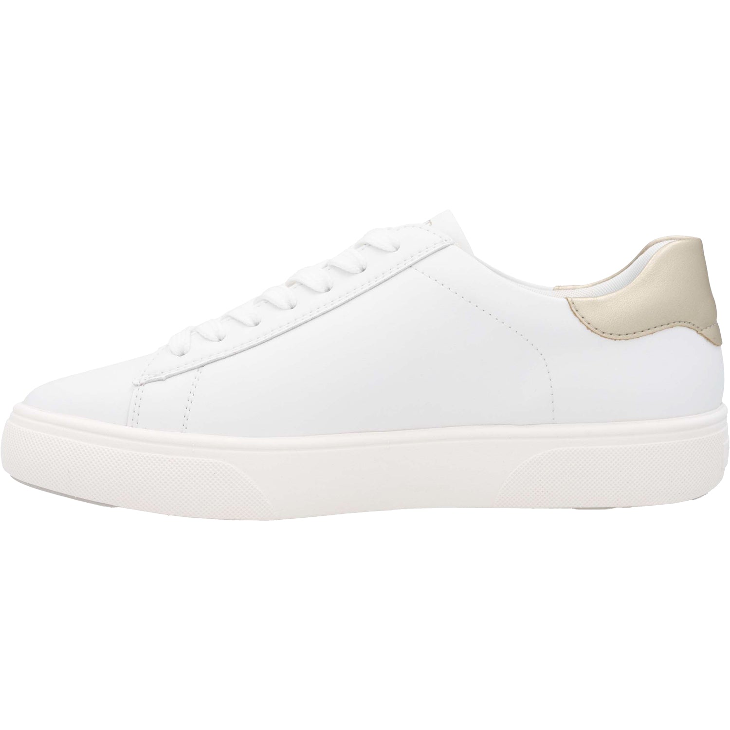 Womens Remonte Remonte D2J00-81 Women's Sporty Lace Up Shoes White/Gold Leather White/Gold Leather
