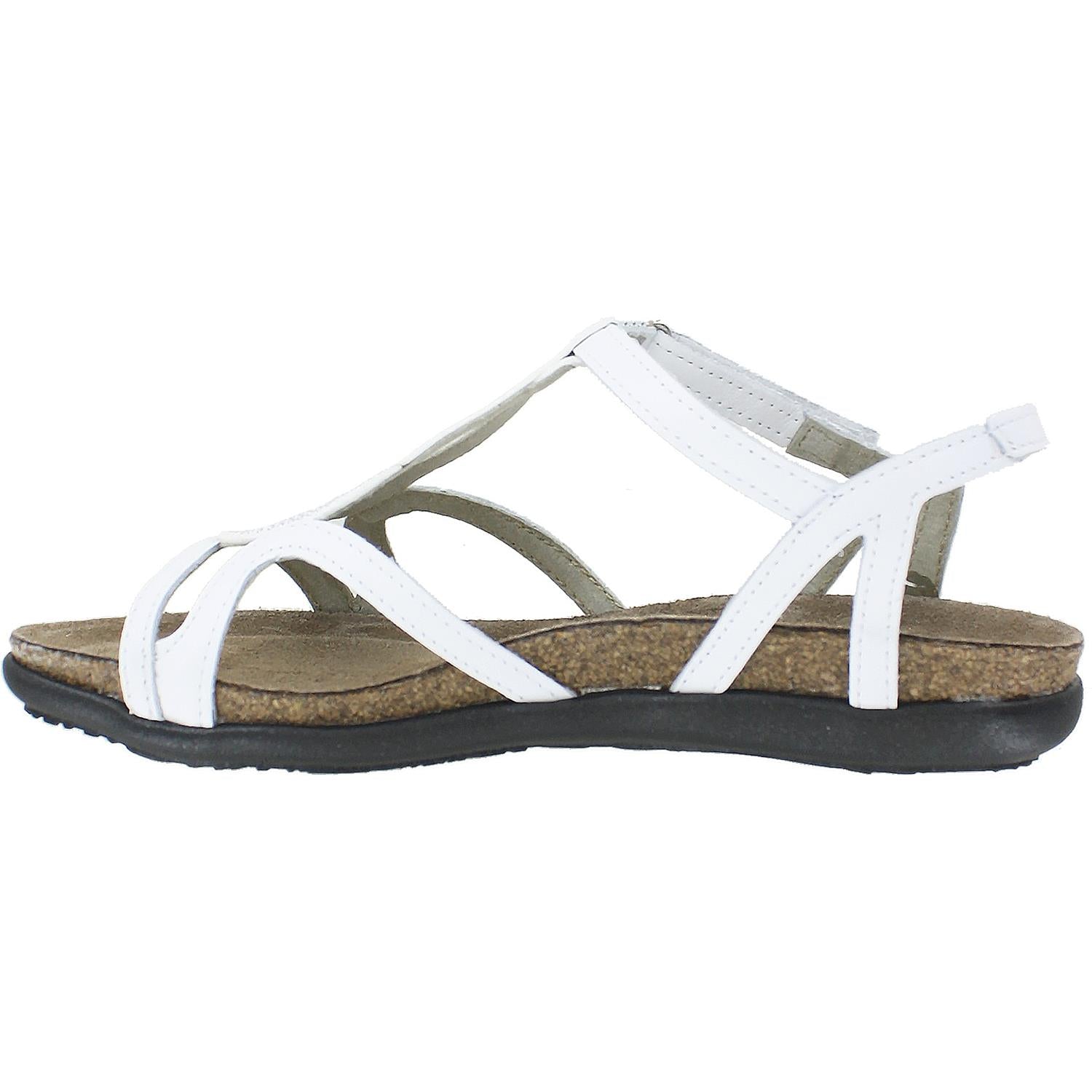 Womens Naot Naot Tamara Women's Strappy Sandals White Leather W/Silver Rivets White Leather W/Silver Rivets
