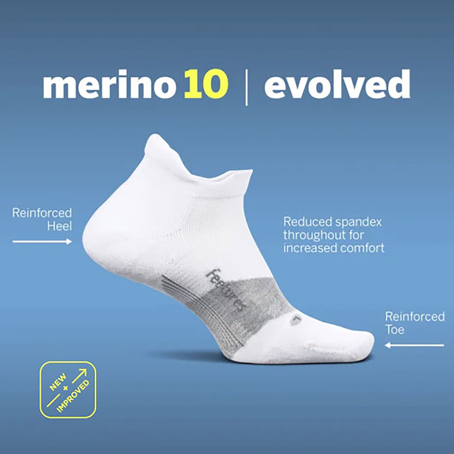 Unisex Feetures Unisex Feetures Merino 10 Max Cushion No Show Tab Socks Wild Mint Wild Mint