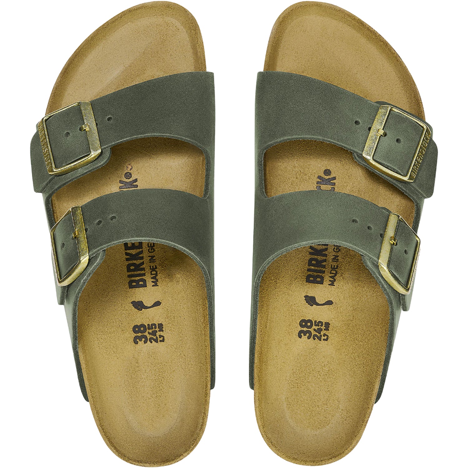 Womens Birkenstock Women's Birkenstock Arizona Thyme Oiled Leather Thyme Oiled Leather
