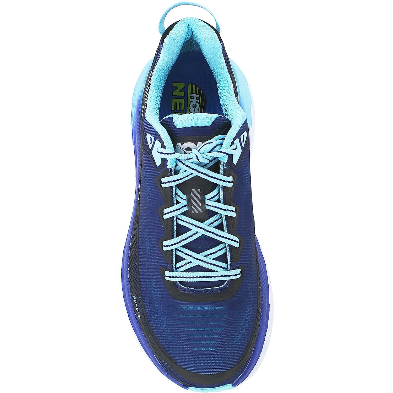 Womens Hoka one one Hoka Bondi 5 Women's Neutral Support Shoes Medieval Blue/Blue Radiance Mesh (Neutral Support) Medieval Blue/Blue Radiance Mesh