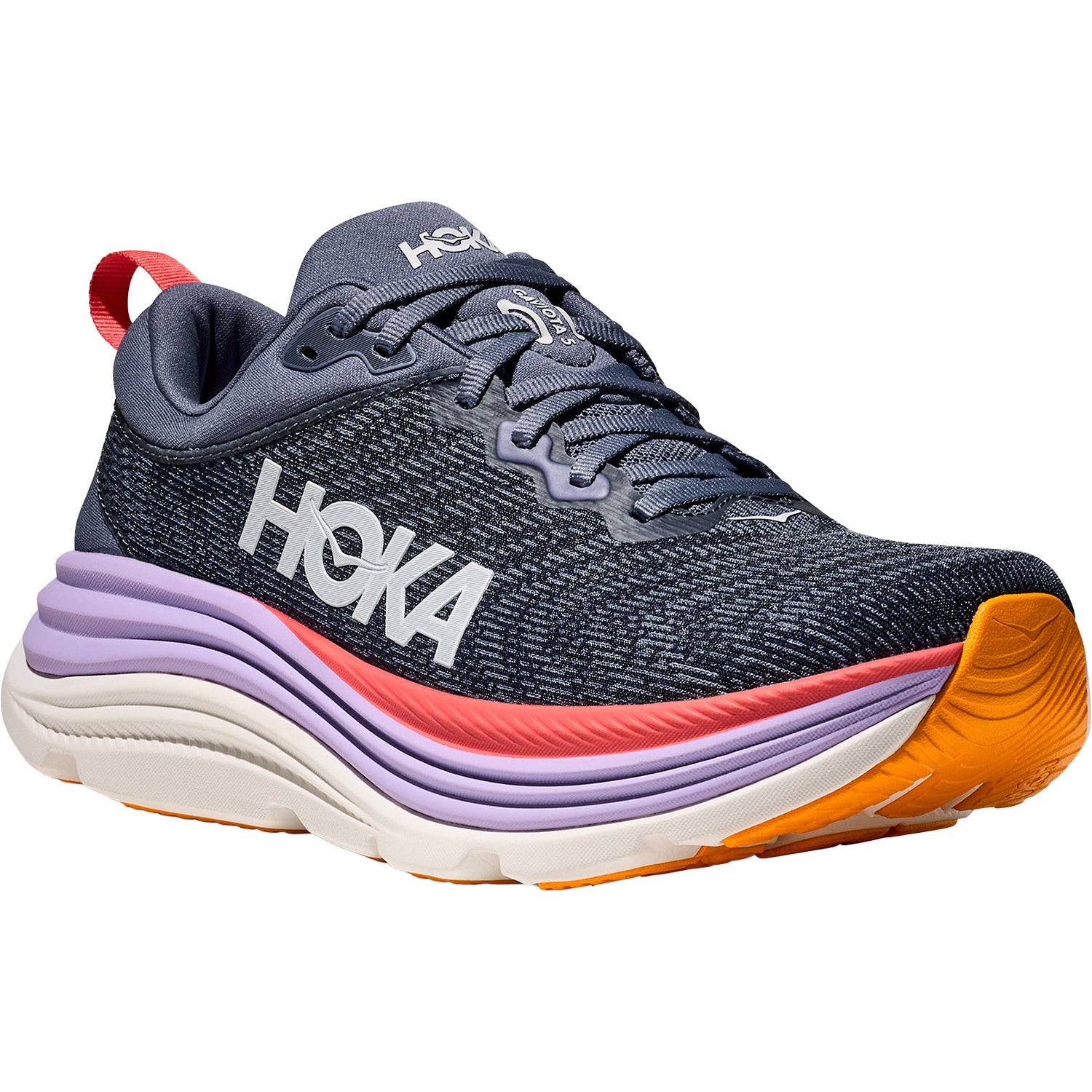 Womens Hoka one one Women's HOKA Gaviota 5 Anchor/Grapefruit (Stability Support) Anchor/Grapefruit