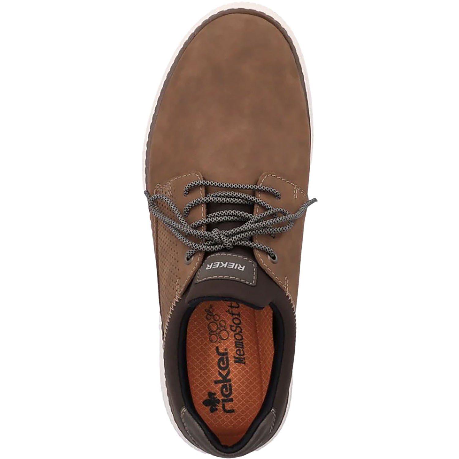 Mens Rieker Rieker B3355-24 Men's Shoes Brown/Schoko/Braun Leather/Nubuck Brown/Schoko/Braun Leather/Nubuck
