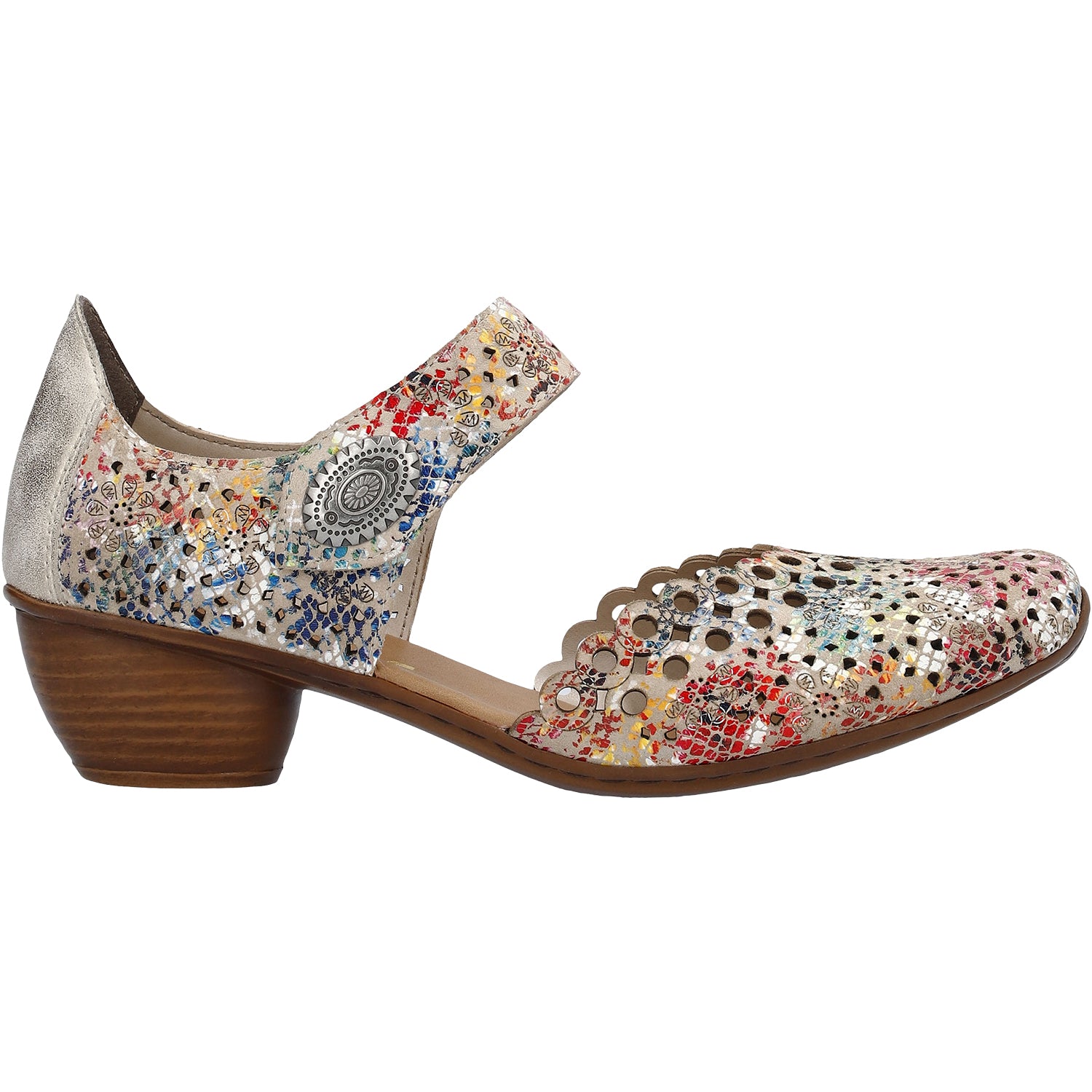 まぁ Women's Rieker 43753-91 Mirjam 53 Beige Multi Leather – Footwear etc.