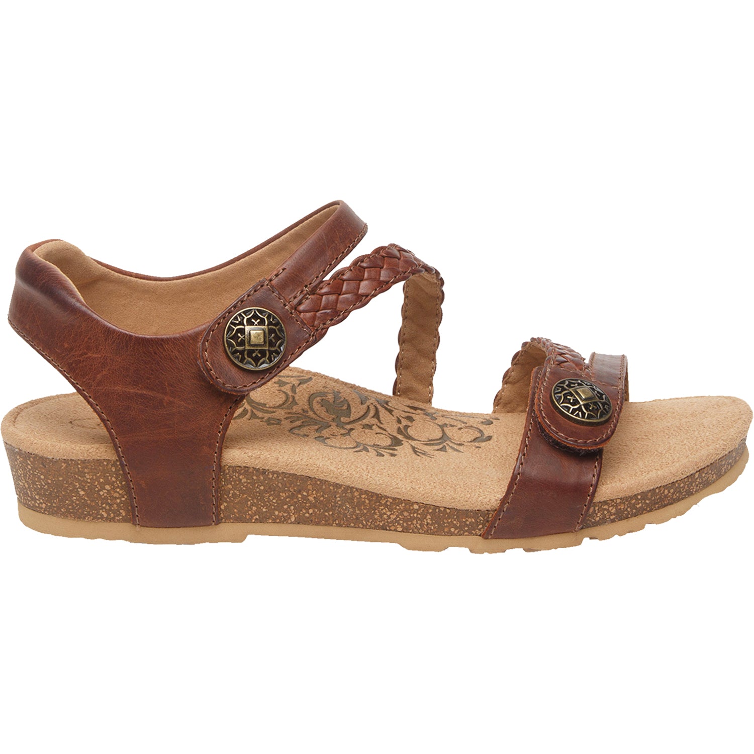 Womens Aetrex Women's Aetrex Jillian Walnut Leather Walnut Leather