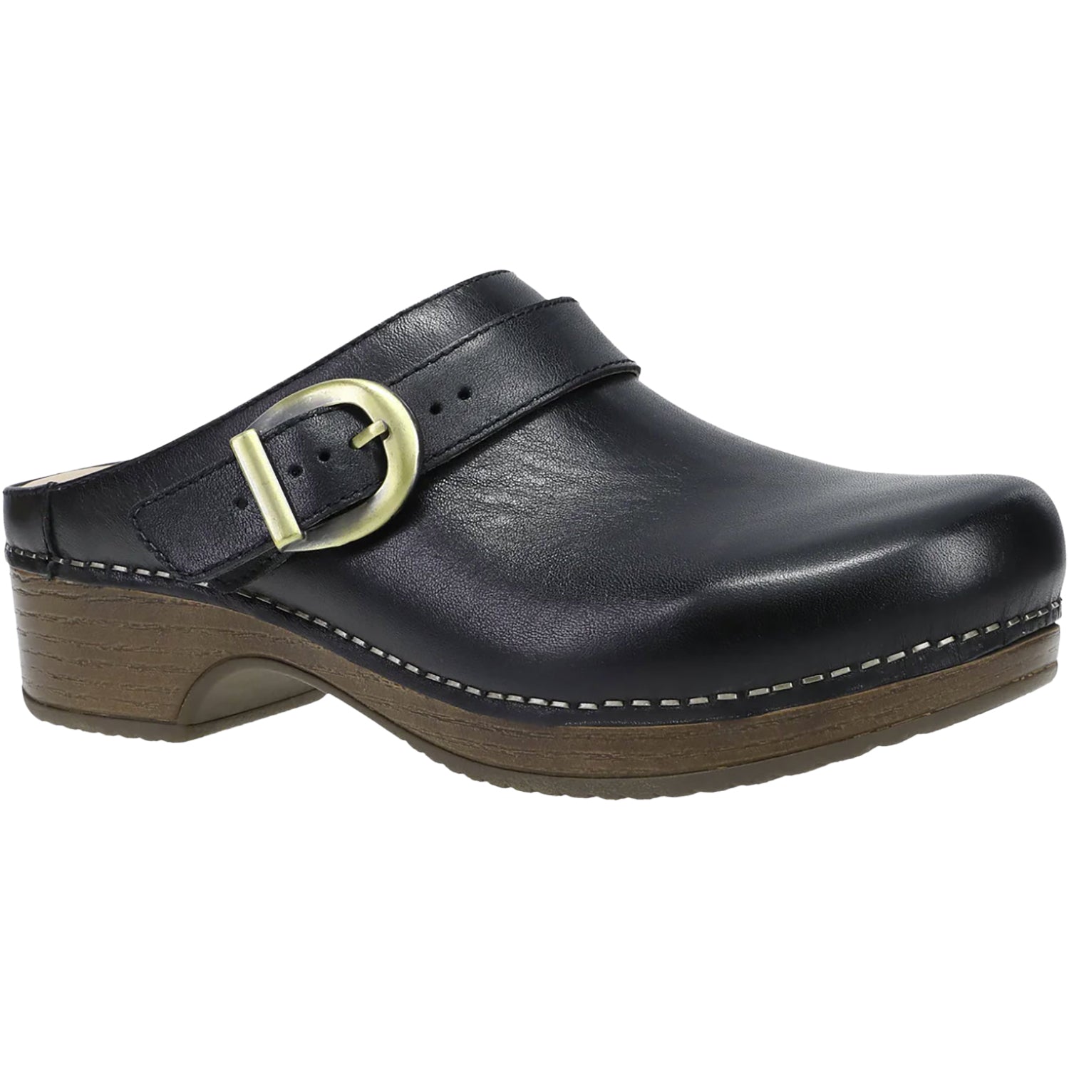 Womens Dansko Dansko Baylor Women's Open Back Clogs Black Calf Leather Black Calf Leather