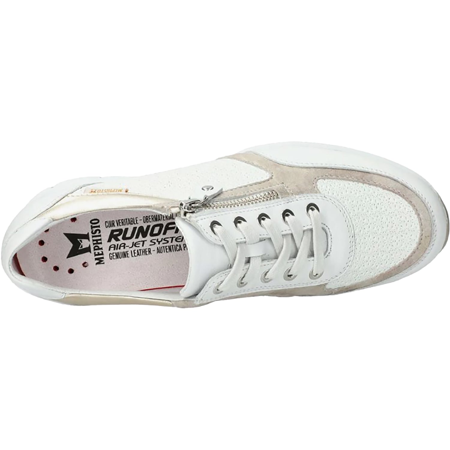Womens Mephisto Mephisto Ylona Women's Sporty Sneakers White Multi Leather White Multi Leather