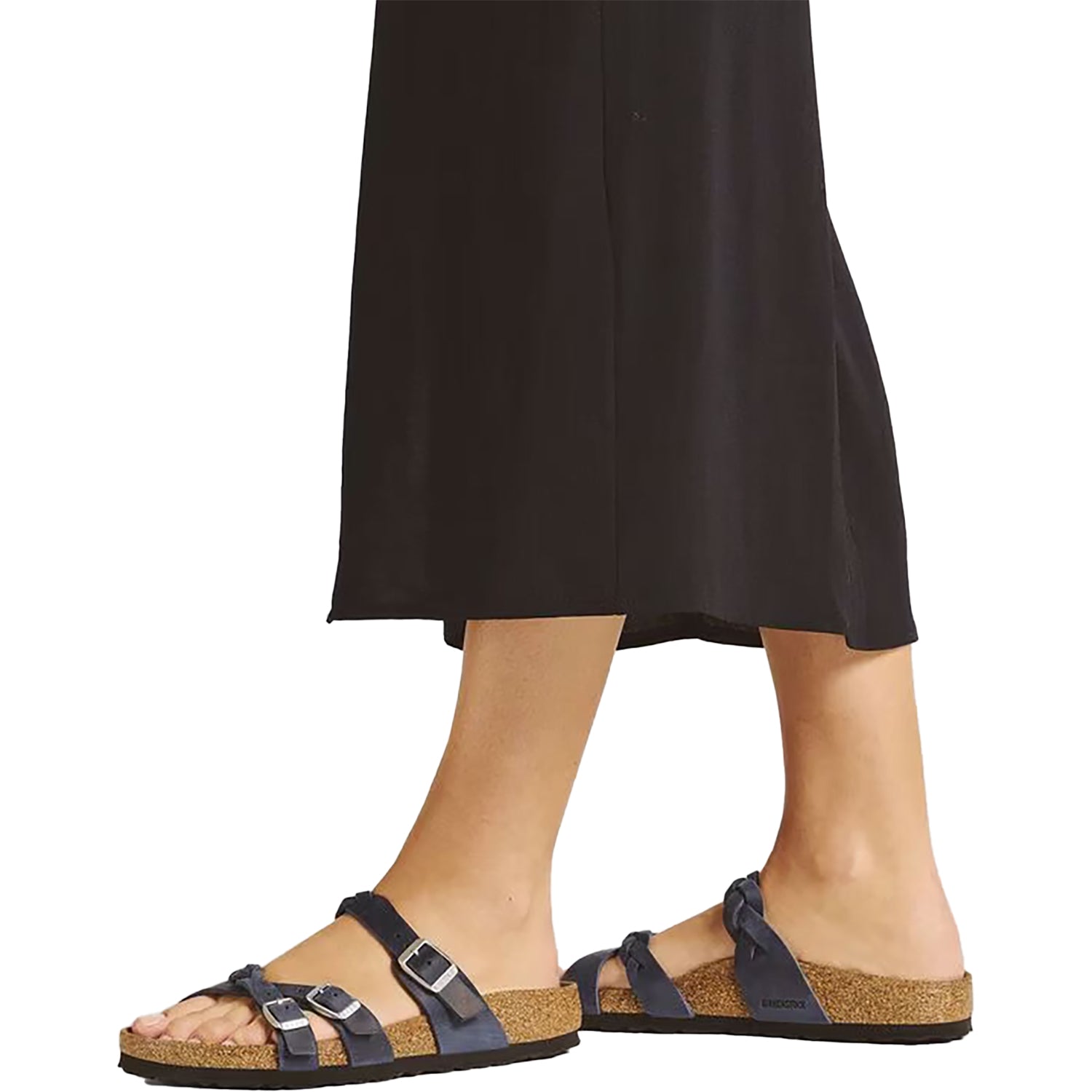 Womens Birkenstock Women's Birkenstock Franca Braid Navy Oiled Leather Navy Oiled Leather