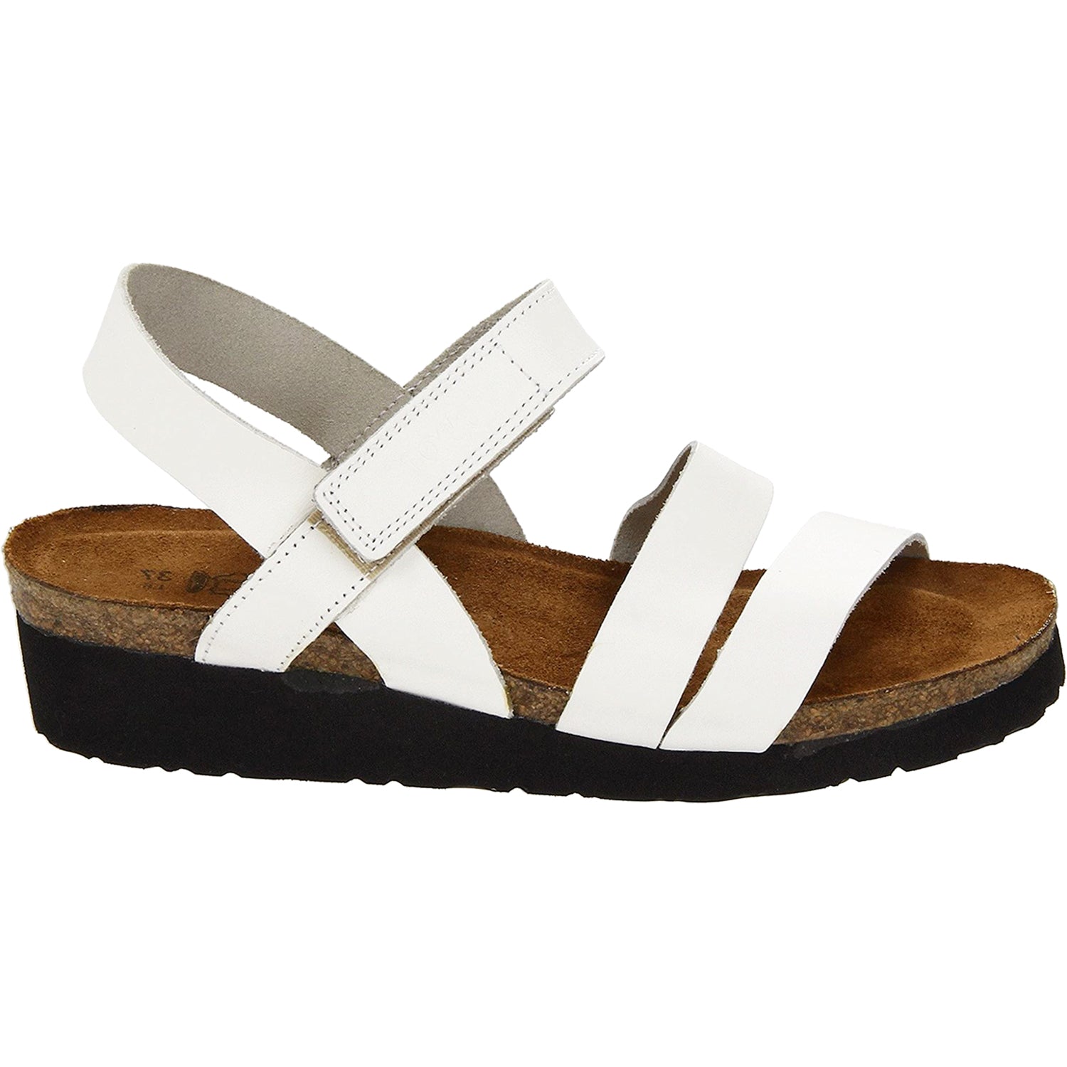 Womens Naot Naot Kayla Women's Ankle Strap Sandals White Leather White Leather