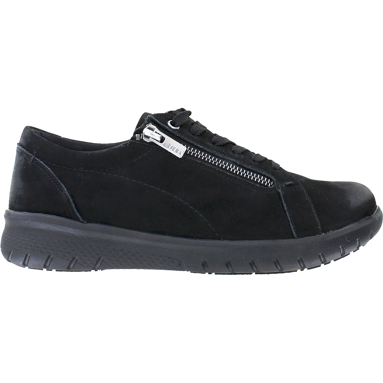 Womens Ziera Ziera Solar Women's Walking Shoes Black Nubuck Black Nubuck